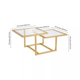 Amalie 43" Coffee Table, 2-Tier