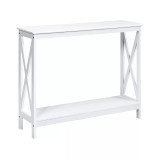 2-Tier Console Table x-Design Bookshelf Sofa Side Accent Table
