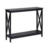 2-Tier Console Table x-Design Bookshelf Sofa Side Accent Table