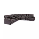 Danvors 7-Pc. Leather Sectional Sofa with 4 Power Recliners, Power Headrests, and 2 Consoles