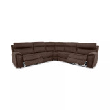 Hutchenson 5-Pc. Fabric Sectional with 2 Power Recliners and Power Headrests