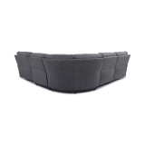Hutchenson 5-Pc. Fabric Sectional with 2 Power Recliners and Power Headrests