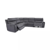 Hutchenson 5-Pc. Fabric Sectional with 2 Power Recliners and Power Headrests