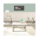 Zurich 36" Square Faux Marble and Matte Chrome Cocktail Table