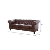 Micah 87" Leather Sofa