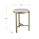 Gena Marble Side Table - Midcentury Modern Style