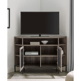 Industrial Mesh Door Corner TV Console