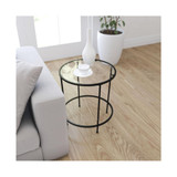 Newbury End Table With Round Frame And Vertical Legs