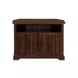 Grooved Door Corner TV Console