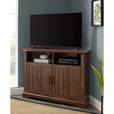 Grooved Door Corner TV Console