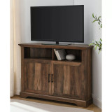 Grooved Door Corner TV Console