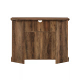 Grooved Door Corner TV Console