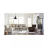 Danvors 6-Pc. Leather Sectional Sofa with 3 Power Recliners, Power Headrests, 2 Consoles, and USB Power Outlet