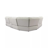 Danvors 6-Pc. Leather Sectional Sofa with 3 Power Recliners, Power Headrests, 2 Consoles, and USB Power Outlet