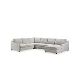 Garcelle 4 Piece Stain-Resistant Fabric Sectional