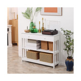 Console Hallway Table with Extra Wide Pull Out Drawer and Elevated Base
