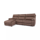 Hutchenson 3-Pc. Fabric Chaise Sectional with 2 Power Recliners and Power Headrests