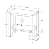 Side Table with 2 Shelves
