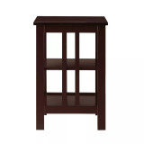 Mission End Table with Shelves