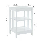Mission End Table with Shelves