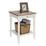 French Country 1 Drawer End Table with Shelf