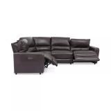 Danvors 4-Pc. Leather Sectional Sofa with 2 Power Recliners and Power Headrests