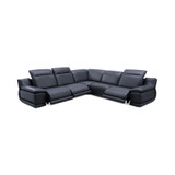 Daisley 5-Pc. Leather "L" Shaped Sectional Sofa with 3 Power Recliners