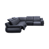 Daisley 5-Pc. Leather "L" Shaped Sectional Sofa with 3 Power Recliners
