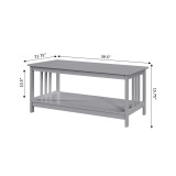 Mission Coffee Table with Shelf