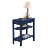 American Heritage Three Tier End Table With Drawer