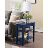 American Heritage Three Tier End Table With Drawer