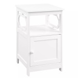 Omega End Table with Storage Cabinet And Shelf