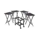 Allen 5-Piece Wood Snack Table Set