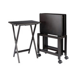 Allen 5-Piece Wood Snack Table Set