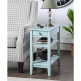 American Heritage 1 Drawer Chairside End Table with Shelves