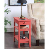 American Heritage 1 Drawer Chairside End Table with Shelves