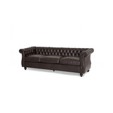 Somerville Chesterfield Tufted Sofa with Scroll Arms