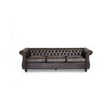 Somerville Chesterfield Tufted Sofa with Scroll Arms