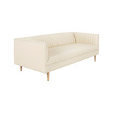 Carmina 70" Channeled Leather Sofa
