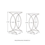 Metal with Glass Accent Table - Set of 2