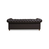 Luxe Baron 92" Genuine Leather Chesterfield Sofa