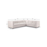 Kyle 3 Piece Stain-Resistant Fabric Sectional
