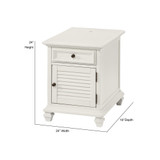 Charlestown 18" Wide Wooden Storage End Table with USB Port