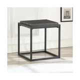 Tekoa 22" Square Wood and Iron End Table