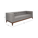 Garnet 85" Linen Tufted Sofa