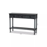 Garvey French Provincial Finished Wood 3-Drawer Entryway Console Table