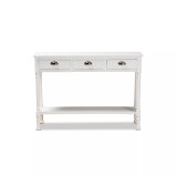 Garvey French Provincial Finished Wood 3-Drawer Entryway Console Table