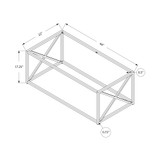 Tempered Glass 44"L Coffee Table in Gold