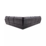 Gabrine 6-Pc. Leather Sectional with 3 Power Headrests and Chaise