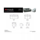 Marick 67" Leather Roll Arm Loveseat